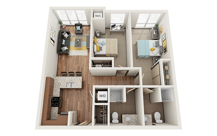 2br holtz floor plan the knoll dinkytown student apartments minneapolis mn
